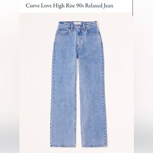 Abercrombie and fitch curve love 90s relaxed jean high rise